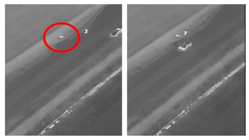 This drone made a terrifying discovery after spotting this height on a mountain