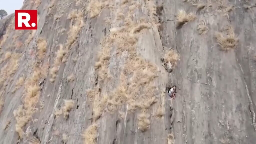 This drone made a terrifying discovery after spotting this height on a mountain