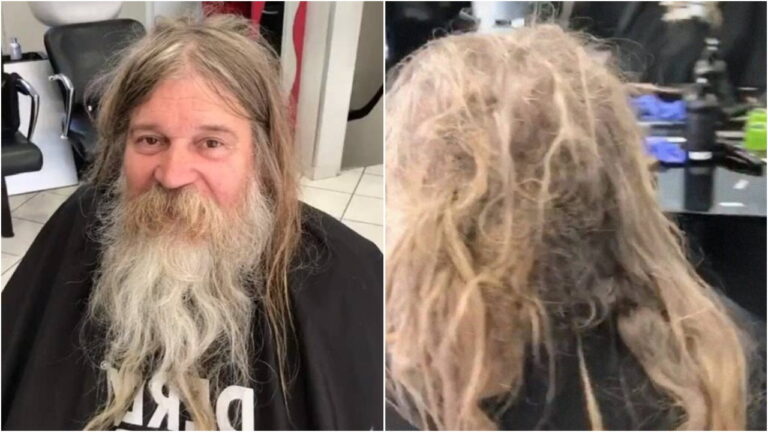 A homeless man's transformation after receiving a complimentary haircut – Thebuzzly